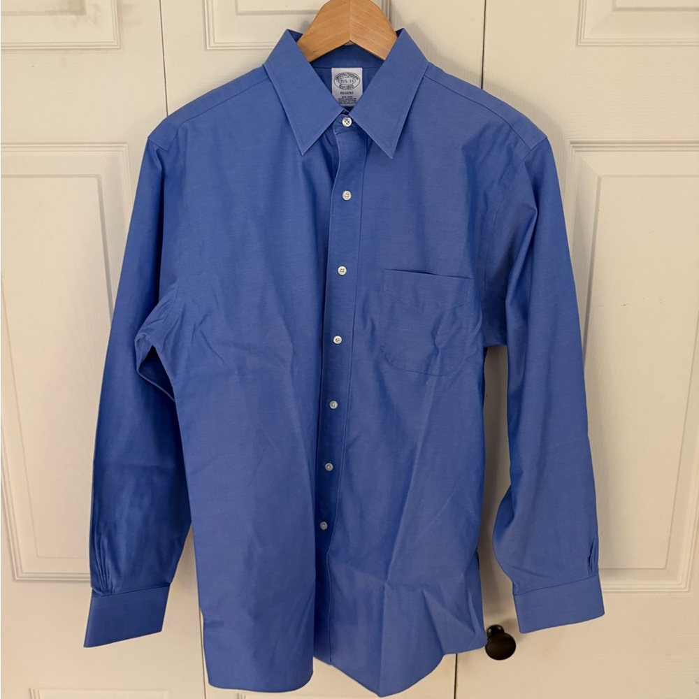 Brooks Bros Blue Regent Fit 15.5x33 Dress Shirt